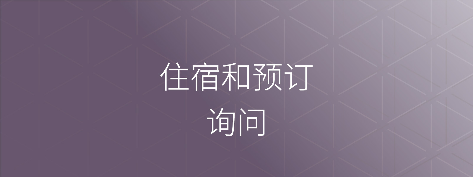住宿和预订的咨询